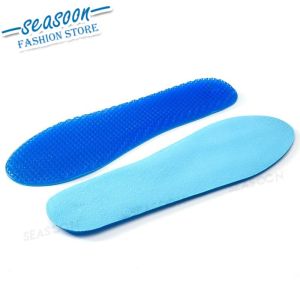1Pair Soft Silicone Gel Honeycomb Massaging Insoles Sports Running Shoe inserts Pad for men women