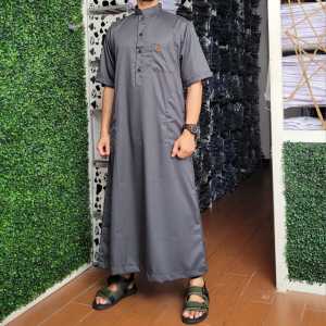 Gamis pria jubah arab lengan pendek