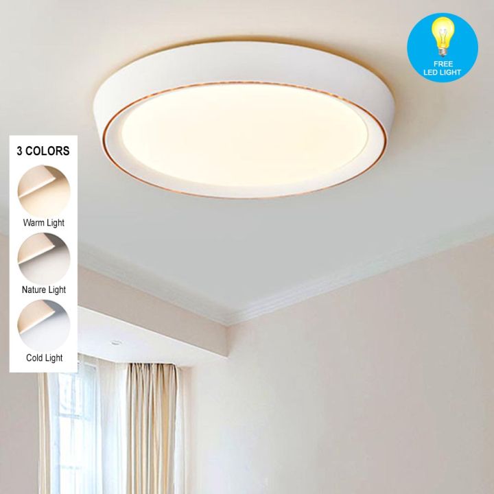 40CM Big Size Ceiling Light Simple Modern Nordic LED Round