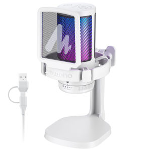 DGM20 USB Microphone RGB Gaming Mic USB Condenser Mic Noise Canceling Mic