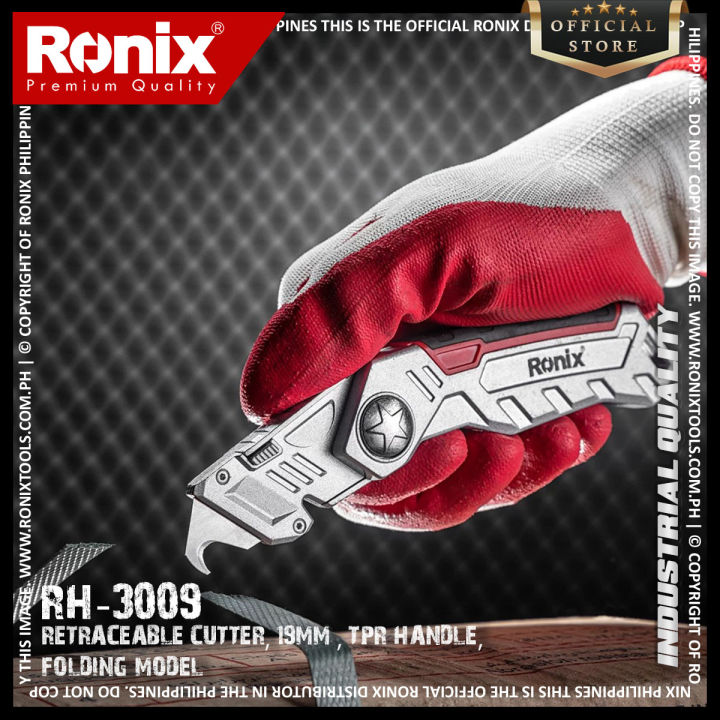 Ronix Rh-3009 Office Cutter Knife Lockback Utility Knife Quick-Change Box Cutter Handle Folding Pocket Knife