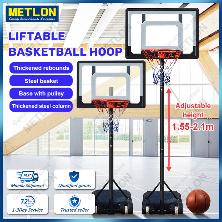 Outdoor Basketball Ring Backboard with stand Movable Heightadjustable