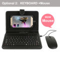 Wired Keyboard and Mouse kit for Phone Tablet Compatible 4-8 inch Android OTG System with PU Cover Universal [ Ready Stock]. 