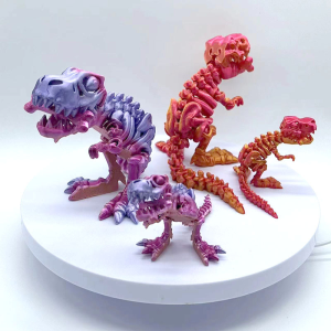 26cm Figurines Miniatures 3D Printing Tyrannosaurus Rex Stall Market Dragon Ornaments Gift Joints Can Move Dinosaur Toy