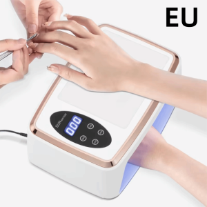 LUXURYLYN 90LEDs LED Nail Lamp Portable Nail Art Machine Hand Pillow Light Multifunctional UV Curing Lamps for Manicure Salon