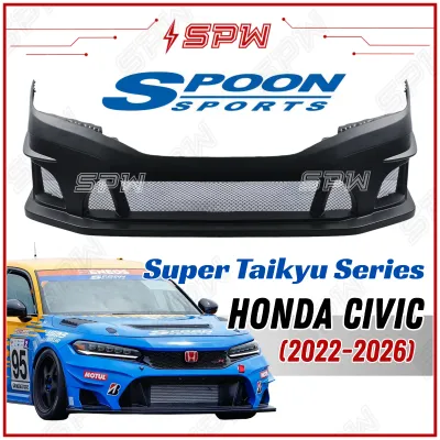 Honda Civic FE (2022-2026) Type-R FL5 Spoon Sports Super Taikyu Series Front Bumper Bodykit Thai OEM Front Lip S-Tai #95 2022 2023 2024 2025 2026