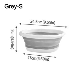 LITTLEX Plastic Folding Basins Easy to Carry Hangable Portable Wash Basins Multi-functional Folding Laundry Tub for Home Student Dormitory