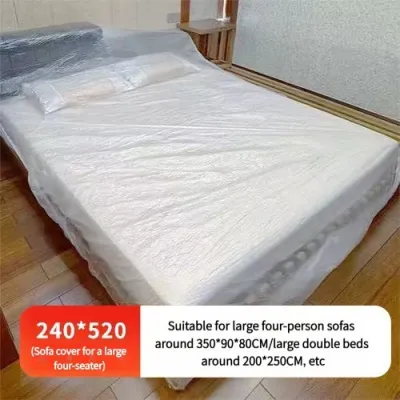10PCS Furniture Dust-proof Plastic Cover Disposable Thicken Upgrade Drop Cloth Furniture Dust Cover Penutup Habuk万能防尘罩