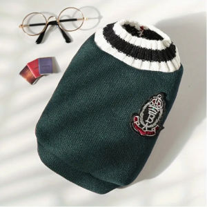 Pet Christmas Clothes Dog Cat Sweater Style V-neck Striped Vest Pet Warm Clothes Dog Costume