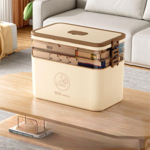 TU3Y Hộp đựng thuốc 3 tầng Hộp đựng thuốc 3 tầng Trường hợp khẩn cấp gia đình Rỗng Hộp đựng khẩn cấp gia đình rỗng Có tay cầm Hộp đựng thuốc Dành cho du lịch tại nhà