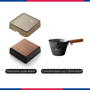 BINCOO Coffee Scale with Espresso Mesauring Wooden Handle Stainless Steel with Graduated Electronic Scale