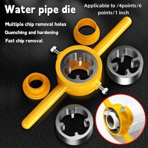 6pcs M10 Thread Pvc Thread Maker Thread Tap Die Set Powerful 1/2 3/4 1 Inch Plumbing