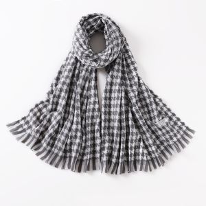 Khăn len choàng cổ nam nữ (Khăn cashmere) họa tiết Houdstoth cao cấp giữ ấm - 70x190cm - PASHMINA - Mã LN012