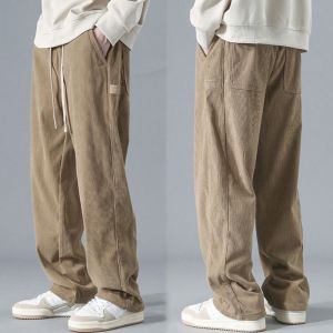 GentWear Corduroy Pants for men Summer Thin style Korean Khaki Baggy Straight cut Slacks Slocks Trouser Pants Unisex