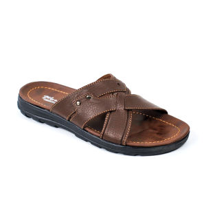 Sandal Slide Pria Bahan Kulit Working W-02 Sandal kasual pria dewasa Sandal Selop
