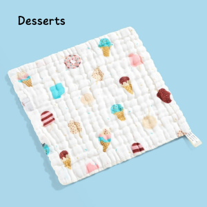 Baby Handkerchief Soft Six Layers Cotton Face Towel Saliva Towel Baby Bib Sapu Tangan Cuci Badan