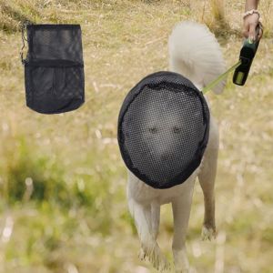 PUZHE ตาข่าย ป้องกันสุนัข ระบายอากาศได้ ยุงกัด ป้องกันใบหน้าสำหรับสัตว์เลี้ยง ทนทาน ปรับได้ ผ้าคลุมป้องกันสัตว์เลี้ยง เหมาะสำหรับการเดินป่า