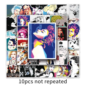 50pcs USA Sao Ca sĩ MADONNA Sticker trang trí máy tính xách tay nhãn dán hoạt hình