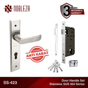 NOBLEZA Door Handle Gagang Kunci Pintu Set Stainless SUS 304 SS-423
