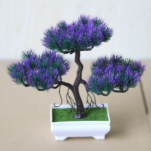 EFPT27 Pot Tanaman Hias Bunga Hias Plastik Ornamen Pot Bonsai Artificial Flower Decoration