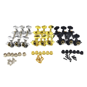 6 cái đàn guitar kim loại Headstock tuners Điện Chỉnh âm Đàn Ghi-ta Phím đàn Guitar tailpiece PEGs vân kim loại cho điều chỉnh chính xác