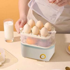 Steamer Makanan Elektrik Alat Pengukus Multifungsi Double Layer 12 Slot 200W