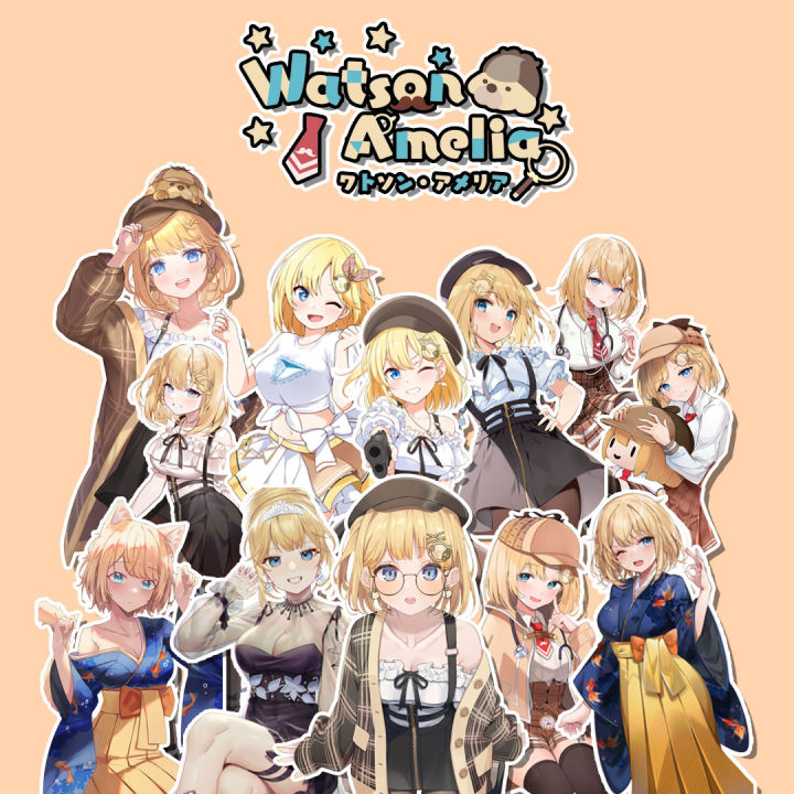 Stiker Pack Amelia Watson Hololive Vtuber / Stiker pack Anime | Lazada ...