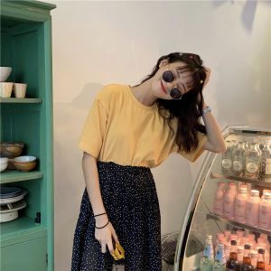Women Clothes Pluz Size Loose Top Short Sleeve㏇X0409