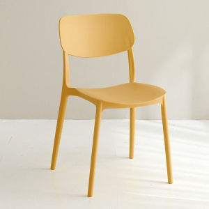 【Daily Suki Store】[Buy 1 Take 3] Nordic Plastic Dining Chairs - Stackable Thickened Seat with Backrest Multi-Use Coffee Shop/Office/Home Chairs (Set of 4) - Lightweight & Weatherproof