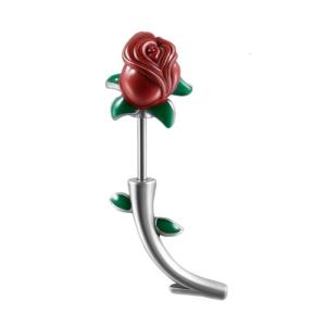 Fashion Flower Earrings Rose Ear Ear Bone Stud Ear Decoration Delicate Ear Adornments Gift for Fashion Lover