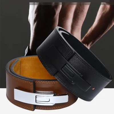 Ready Stock Professional Power-lifting Lever Belt Weightlifting Belt with Metal Lever Buckle