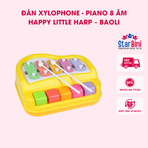 Đồ chơi trẻ em Đàn Xylophone Piano 8 Âm Happy Little Harp – BAOLI 3005 bé 18 tháng đàn gõ tích hợp đàn piano. Starbini