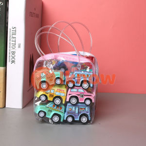 6pcs Car Model Toy Pull Back Car Toys Mobile Vehicle Fire Truck Taxi Model Kid Mini Cars Boy Toys Gift Diecasts Toy for Children