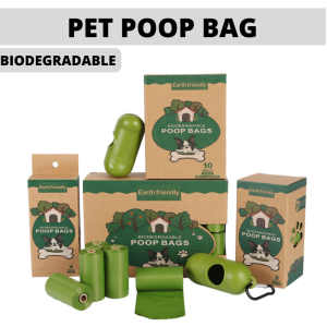 Pet Poop Bag Biodegradable 10/24 Rolls Zero Waste for Dog Cat Litter