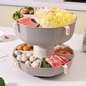 [SG] Space Saving 360 Rotating Steamboat Tray Hot Pot Sharing Tool Organiser Food Display Tower Presentation