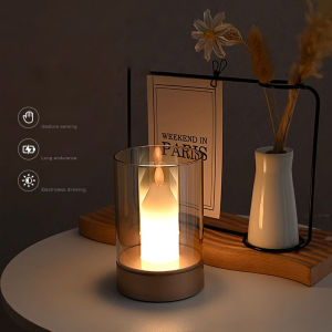 เทียนแสงกลางคืนแบบชาร์จไฟได้ขนาดเล็กของขวัญวันเกิดเทียนอาหารค่ำ