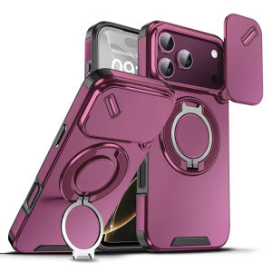 Armor 360 Ring Stand Lens Protection Magnetic Case For iphone 18 17 Pro Max  Air Phone For Magsafe Shockproof Cover Bumper Funda