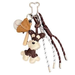 Lightweight Schnauzer Key Holder Bag Ornament Lovely Dog Charm Keychain For Adding Fun And Personality to Handbag