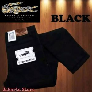 celana chino pria terlaris/warna Black/ bahan katun stretch