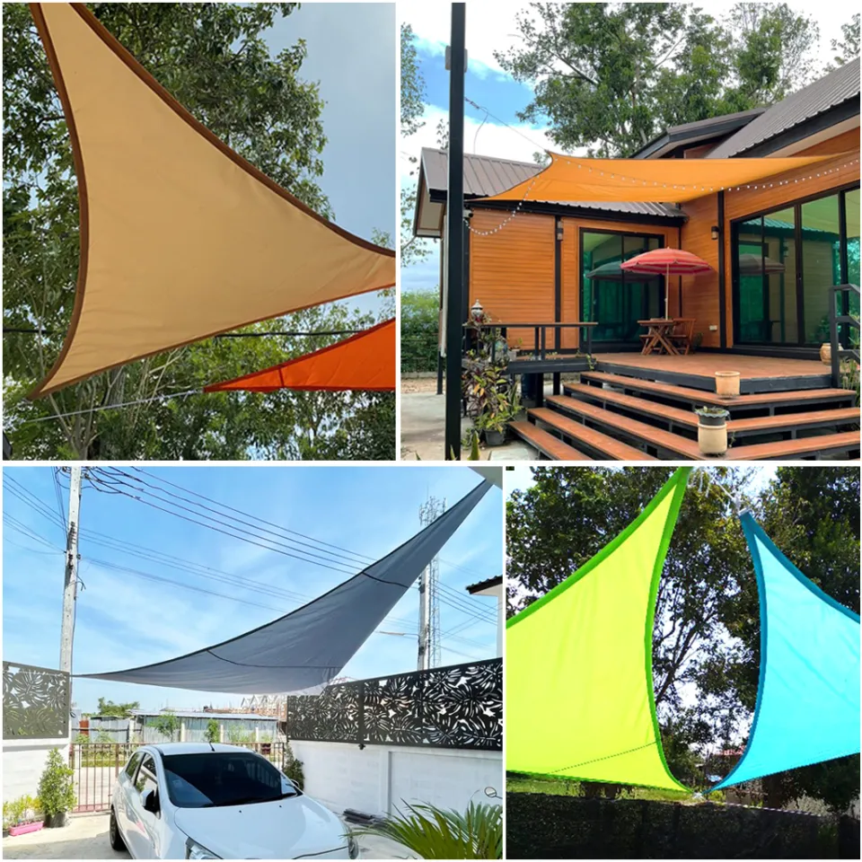 Triangle Shade Sail 420D Sun Shade Sail Awning Sunshade Outdoor