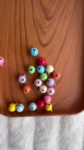 5PCS 14mm painted small round bells DIY creativeaccessories  metal spray-painted Christmas bells