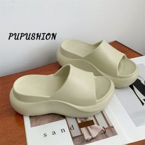 Free Shipping New WomenS Summer Outdoor Slippers With Thick Soles Height-Increasing Non-Slip EVA Material Stylish Versatile And Suitable For Home Wear