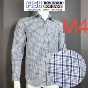 Áo sơ mi nam trung niên form rộng vải KATE họa tiết dài tay công sở VNO113