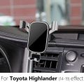 Car Phone Holder for Toyota Highlander 2014 2015 2016 2017 2018 2019 & Highlander Hybrid 2014-19 Auto Interior Accessories Cell Phones Mount Cellphone Mobile Cradle Charging Navigation Bracket. 