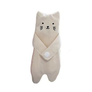HAOO Lightweight Cartoon Cat Coin Purse Zipper Closure Canvas Zippered Mini Wallet Cute Snap Button Small Change Pouch Girls