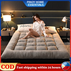 Foldable Mattress Foam for queen bed Lamb mattress 10cm Velvet Bed Topper Tatami Mattress Fashion Floor Mat King Bed Full Size PH Ready Stock can COD