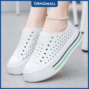 ORNGMALL รองเท้าแตะผู้หญิงพื้นหนา3ซม. สำหรับฤดูร้อนกันน้ำได้รองเท้าชายหาดกลางแจ้งสีลูกอมกันลื่นสวมใส่สบายขนาด35-40