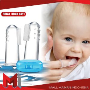 MallMainan-C866 Sikat Gigi Bayi Bahan Silikon Baby Finger Toothbrush Lembut Pack Kotak / Sikat Lidah Bayi New Born Pembersih Mulut Bayi