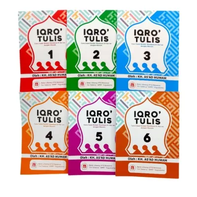 Buku Iqro Tulis Jilid 1-6 Ukuran A5 14x21cm Membaca dan Menulis Alquran (Paketan)