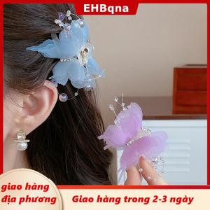 [COD] EHBqna 3PF Ship within 24 hours Vải tuyn bướm Clip tóc cho phụ nữ cô gái đầy màu sắc kẹp tóc bên Clip ngọt ngào dễ thương bướm barrette Phụ kiện tóc